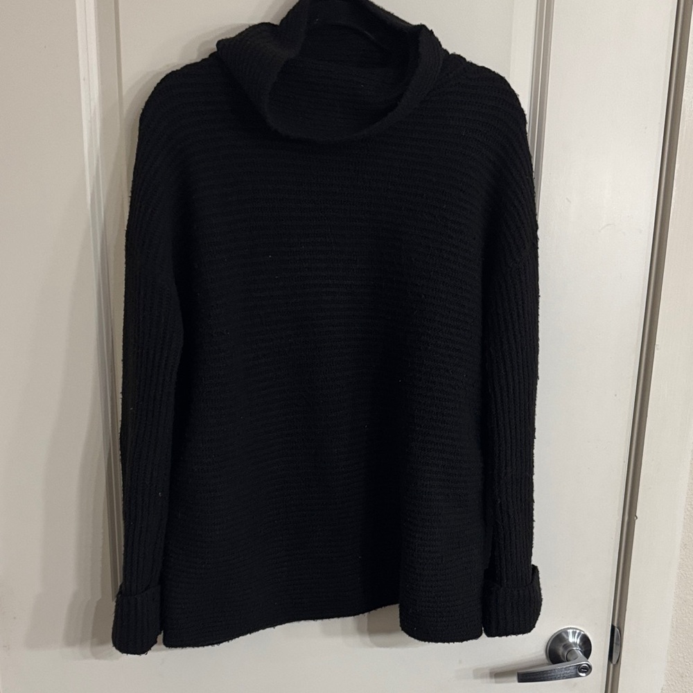 Pilcro Cozy Black Turtleneck Sweater